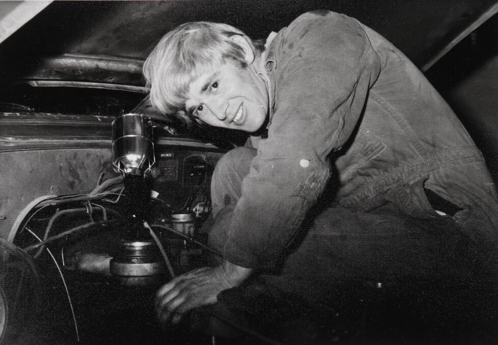 Peter Hardiman during his apprenticeship in the mid-late 1960s. He's working in a Belford truck.
