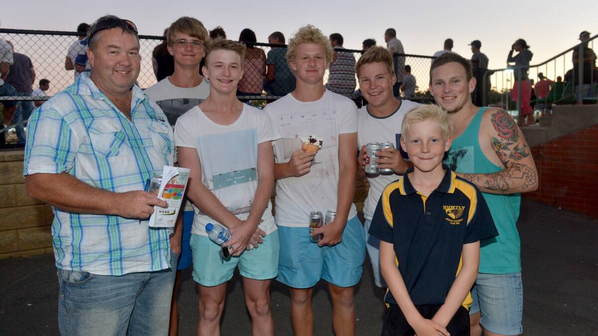 Rod, Mitch, Mac and Harry Whittle with Jake and Luke Price and Ben Knight. Picture: JODIE DONNELLAN 