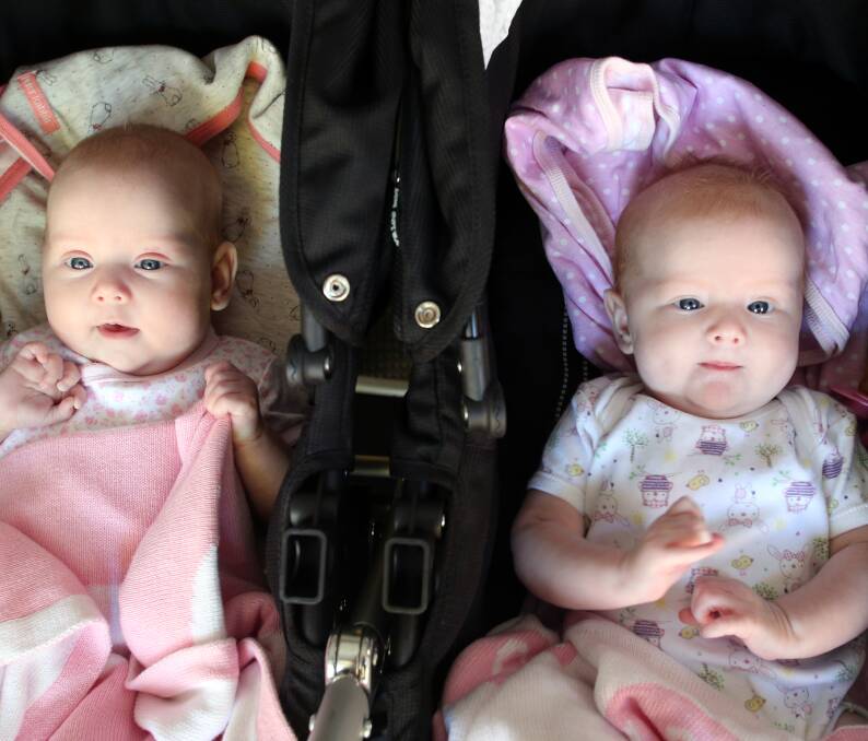 DOUBLE TROUBLE: Soon-to-be parents of twins, such as Bendigo's Mckenzie and Mckayla, have the chance to connect with the Bendigo Multiple Births Association and experts at an information session tonight. Picture: CONTRIBUTED