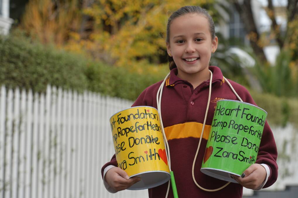 DEDICATED: Zara Smith raised more than $12,000 for research into heart disease. Picture: BRENDAN McCARTHY