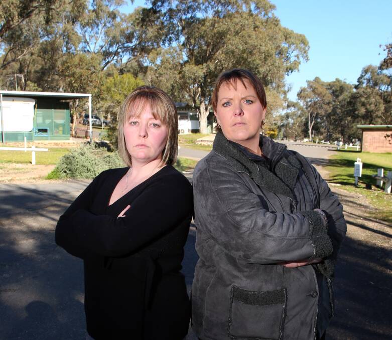 STRUGGLE: Jackie Beith and Renee Living are among those applying to take over the lease of Welshman's Creek Caravan Park. Picture: LIZ FLEMING
