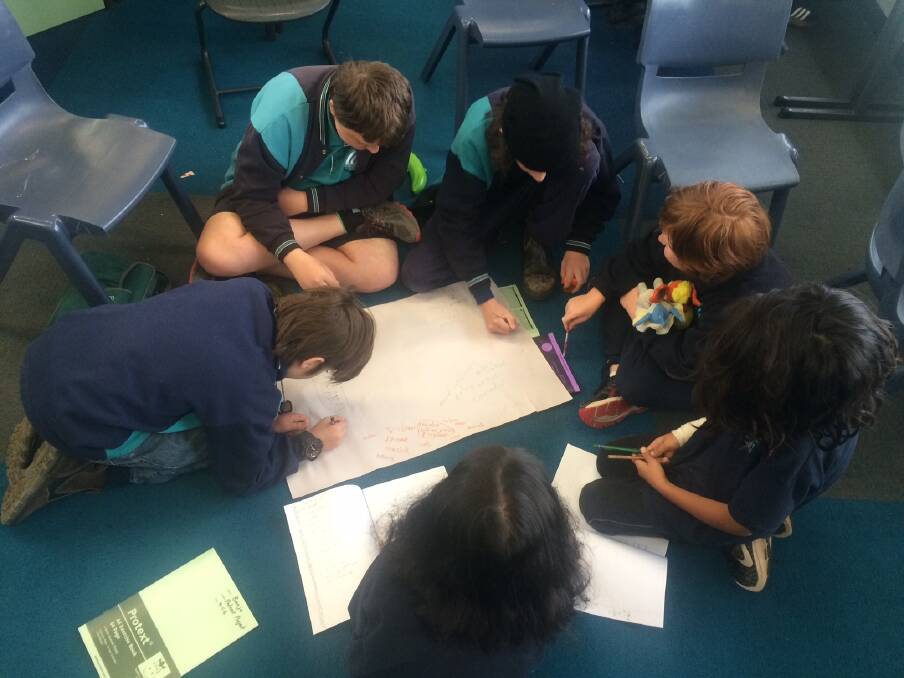 Winters Flat Primary School students during the workshop activities. Picture: ANNE-MARIE MIDDLEMAST