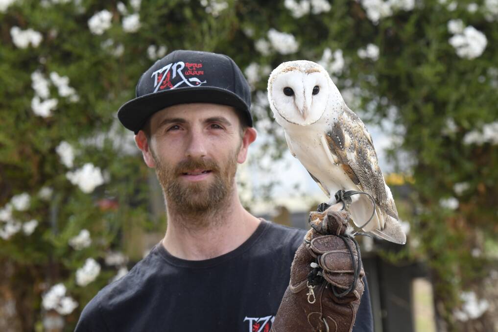 Chris Page said out of all of his 180 animals, he had a soft spot for his owls, including Hedwig who is pictured here. Picture: NONI HYETT