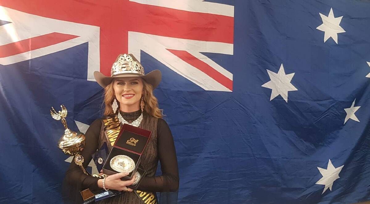 WINNER: Bonnie McLean was crowned Australia's Rodeo Queen at an event on the Gold Coast last month. Picture: SUPPLIED