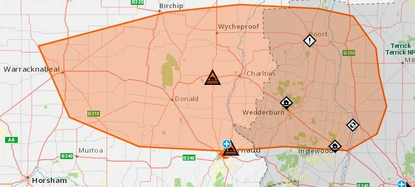 Flood warning. Picture: EMERGENCY VIC