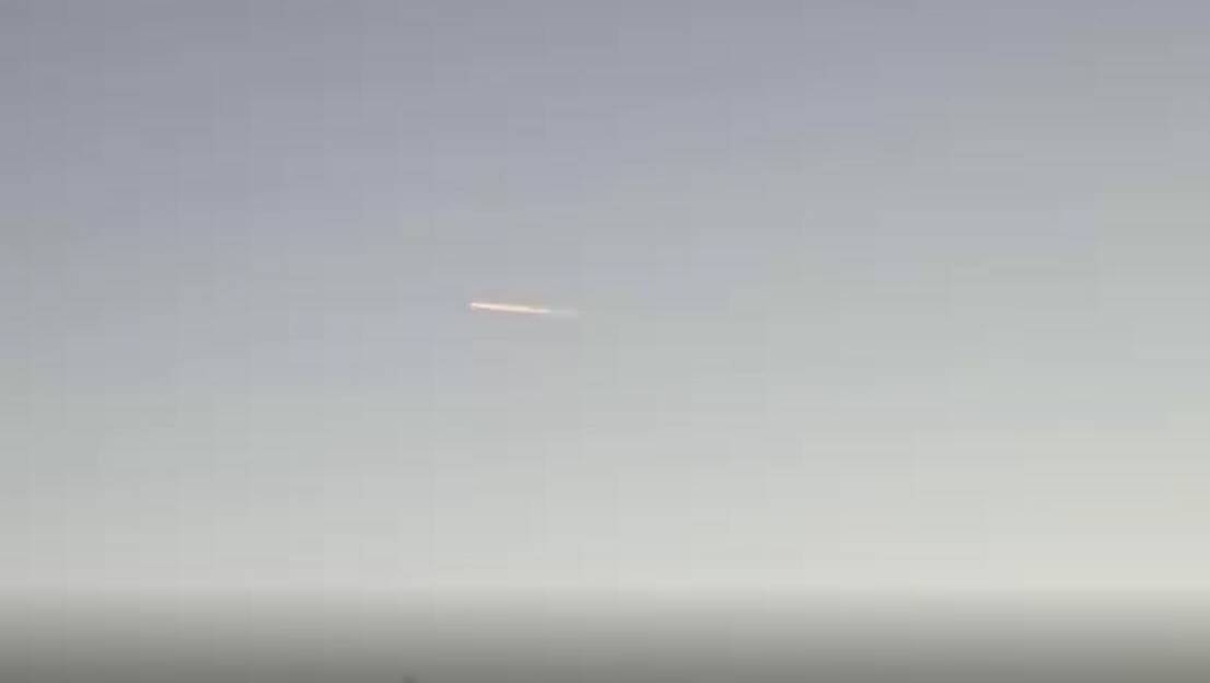 The rare sight of a meteor. Picture: AMY DUCKWORTH 