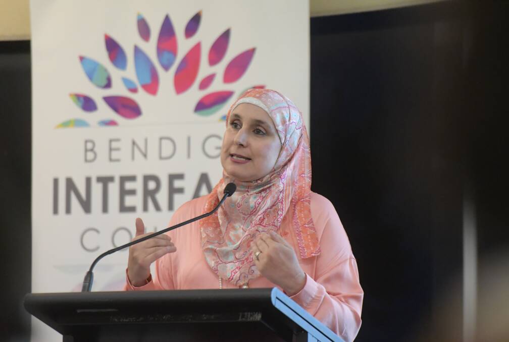 Sherene Hassan OAM speaks at the Bendigo Interfaith 