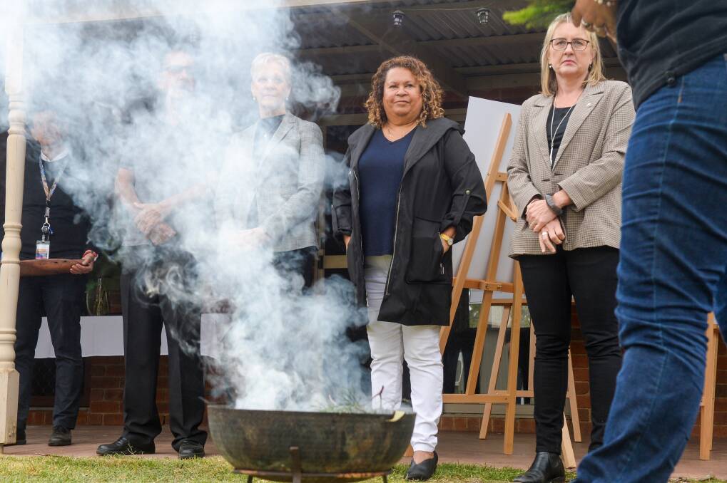 BDAC chief executive Raylene Harradine with Member for Bendigo East Jacinta Allan and Member for Bendigo West Maree Edwards at a sod turning ceremony last month. Picture: DARREN HOWE