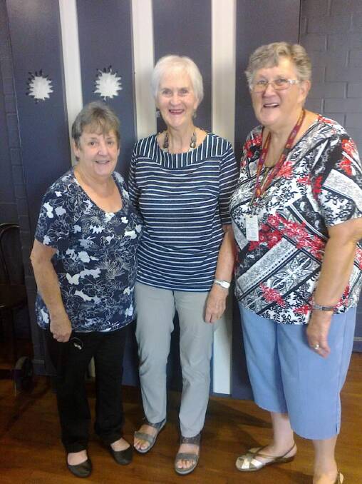 Tea time: (L-R) Intensive Care Auxiliary Secretary Beth Benbow poses at the morning tea with the organisation's President Bev Richards and Treasurer Val Coghill. Picture: SUPPLIED 