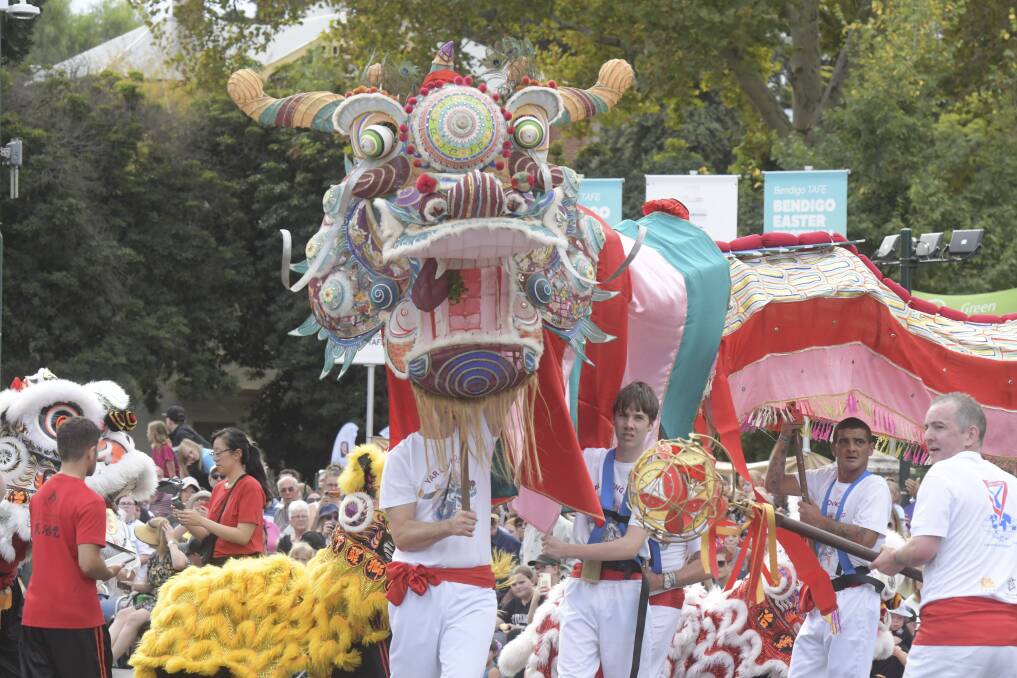 REUNION: Yar Loong last paraded at Easter in 2012. Picture: NONI HYETT 