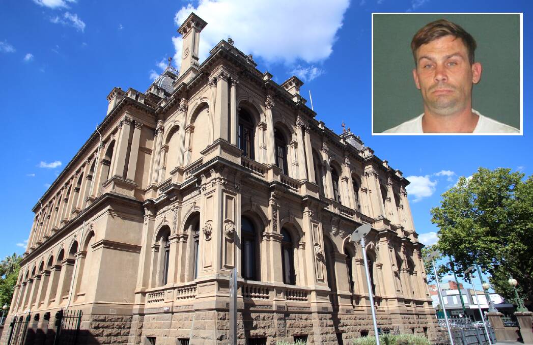 Aaron Burzacott (inset) appeared in the Bendigo Magistrates' Court. Picture: GLENN DANIELS, POLICE MEDIA
