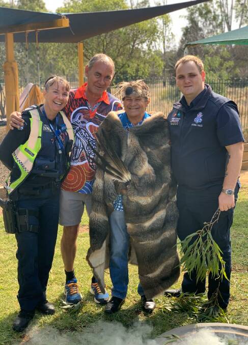 SUPPORT: Darcy McGauley-Bartlett, right, has been working in his role with Victoria Police in Bendigo for the past two years. Picture: SUPPLIED