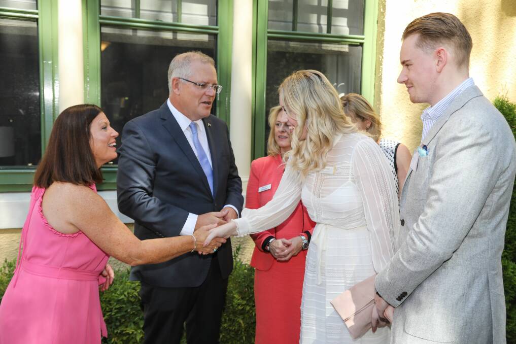 Victoria's Young Australian of the Year Dr Skye Kinder met with Prime Minister Scott Morrison in Canberra last year. Picture: SALTY DINGO MEDIA