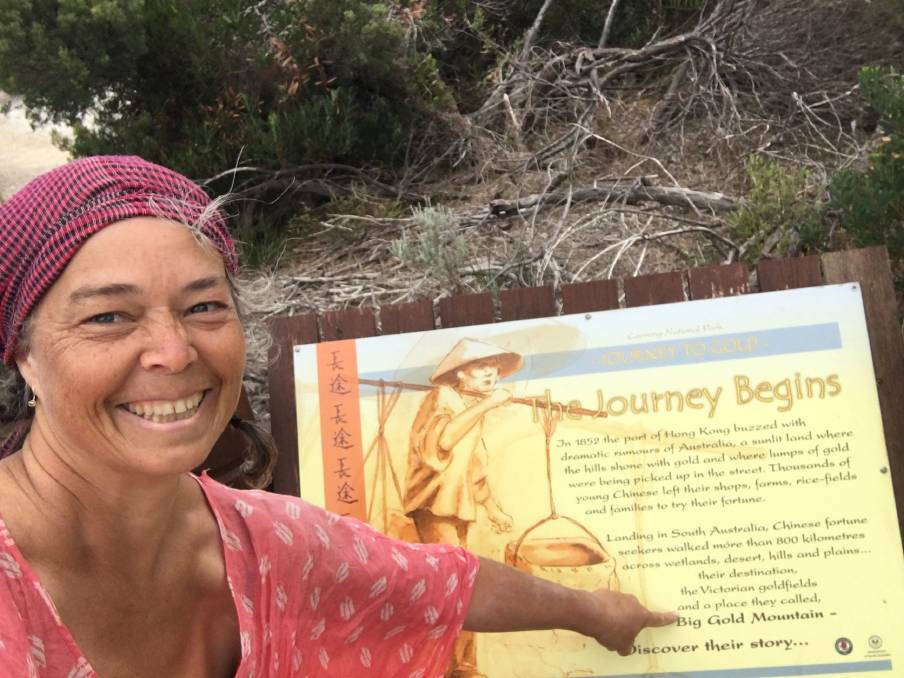 Dawn Kanost retraced the route to Dai Gum San - or Big Gold Mountain - as the Chinese migrants called Bendigo in the 1850s. Picture: DAWN KANOST
