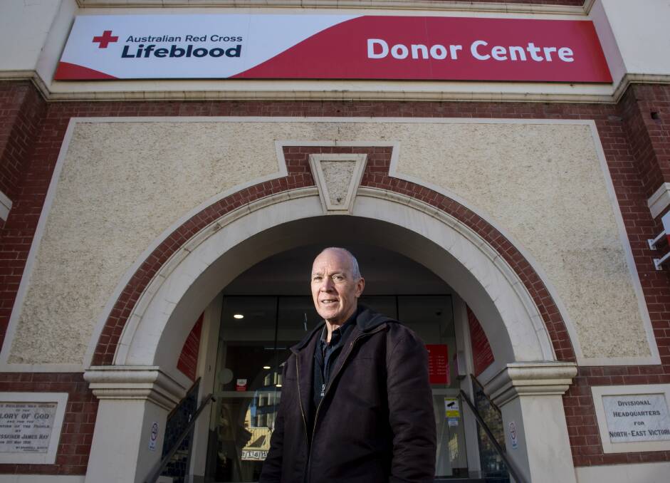 GIVING BACK: Bendigo resident Paul Kirkpatrick has been donating blood at the Australian Red Cross for more than 40 years. Picture: DARREN HOWE