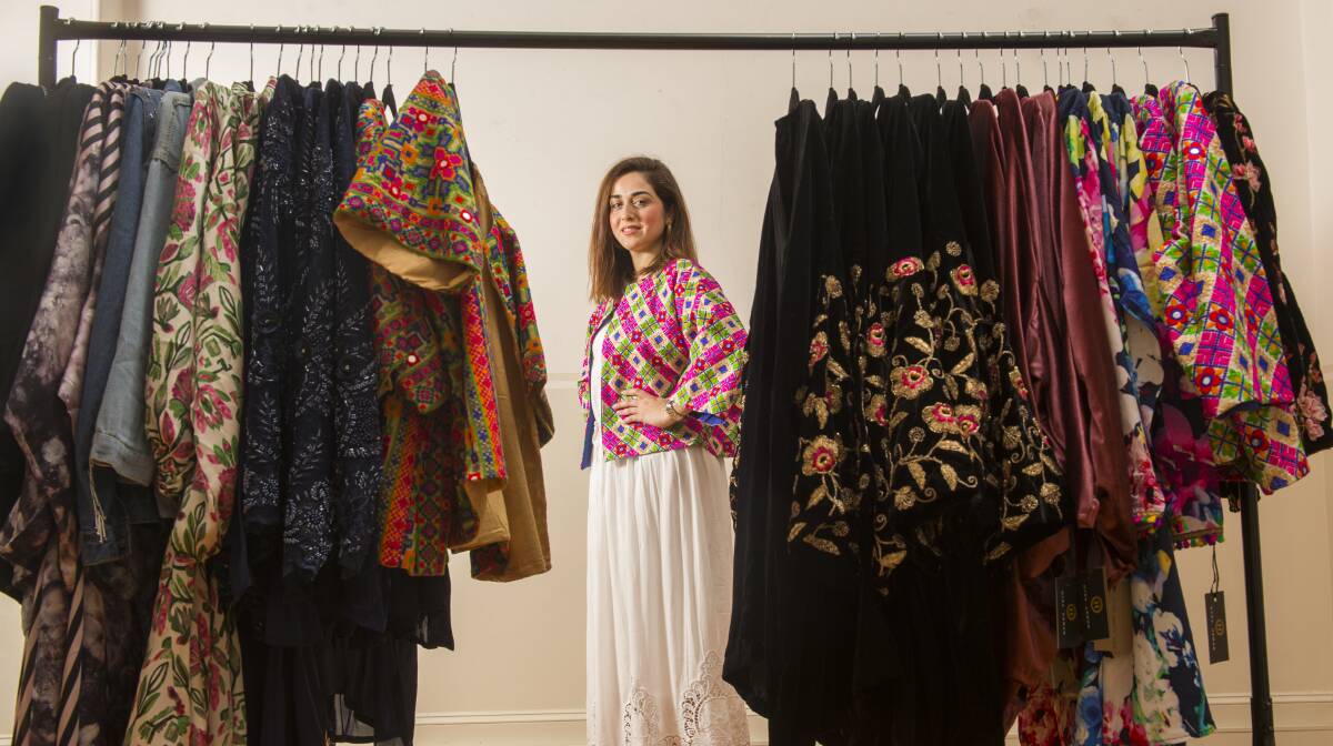 FASHION FORWARD: Hyra Usman migrated from Pakistan 10 years ago and is now launching her first fashion exhibition. Picture: DARREN HOWE
