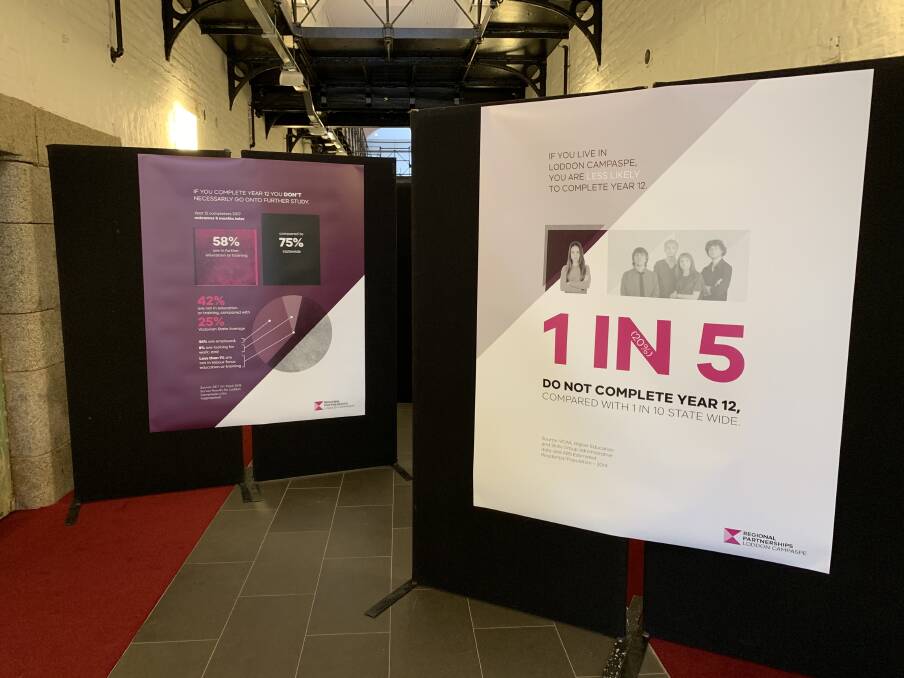 There were youth unemployment facts displayed prominently at the forum. Picture: TARA COSOLETO