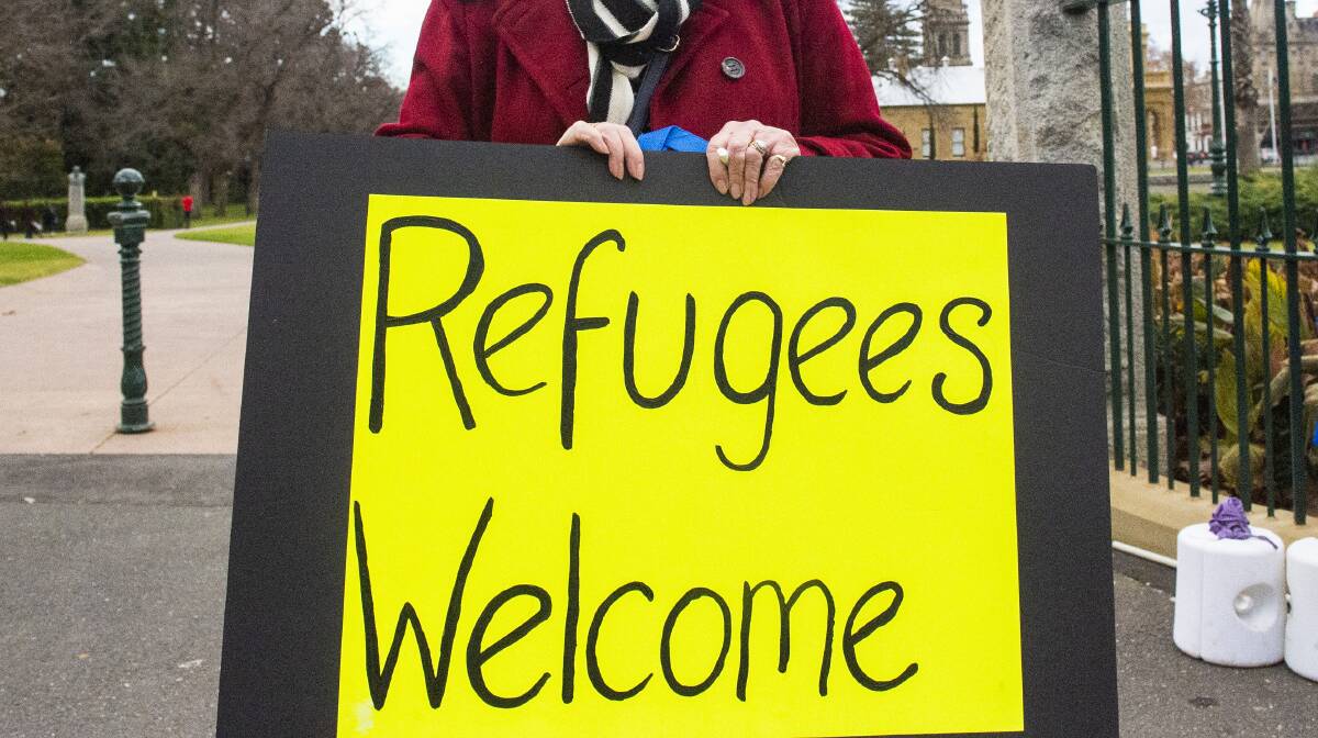 TAKE ACTION: Teachers from St Francis of the Fields Primary School in Strathfieldsaye have signed onto a Refugee Council of Australia statement. Picture: DARREN HOWE