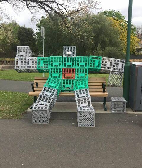 Crate Man at Lake Weeroona. Picture: SUPPLIED