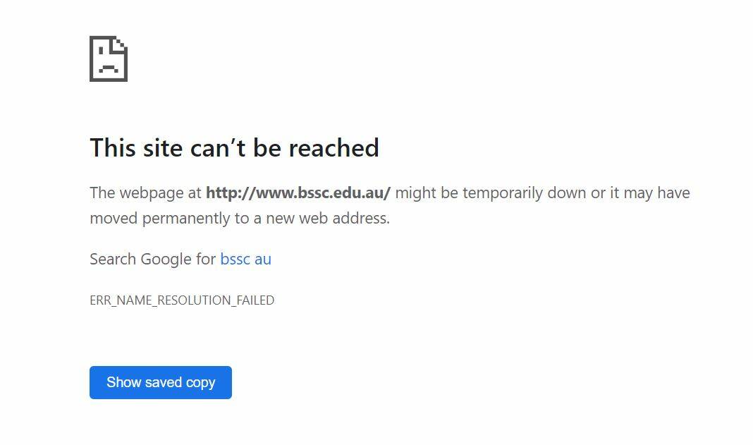 Bendigo Senior Secondary College's website has been down as a result of the issues. 