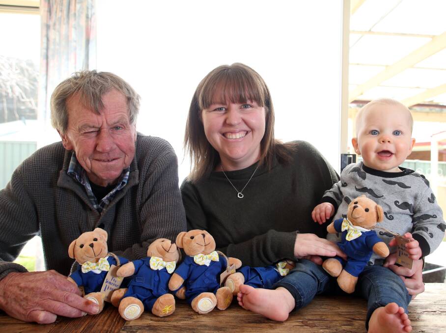 Emily Byrne with her father Maurice Keating and her son Lenny Byrne. Picture: GLENN DANIELS
