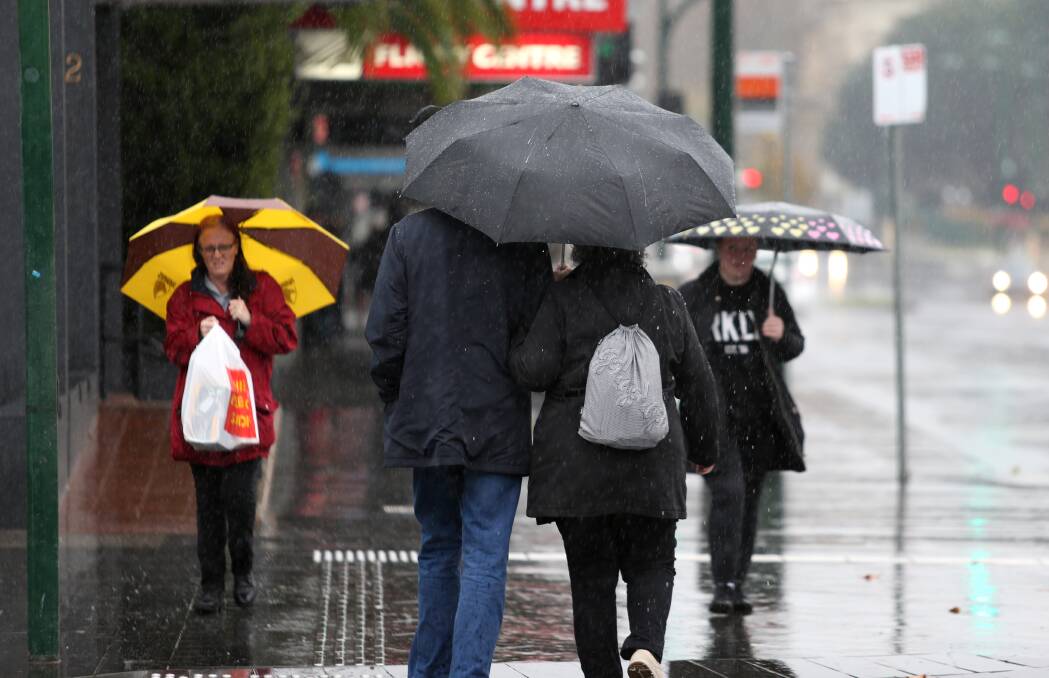 Wet weather and heavy rain in Bendigo. Picture: GLENN DANIELS