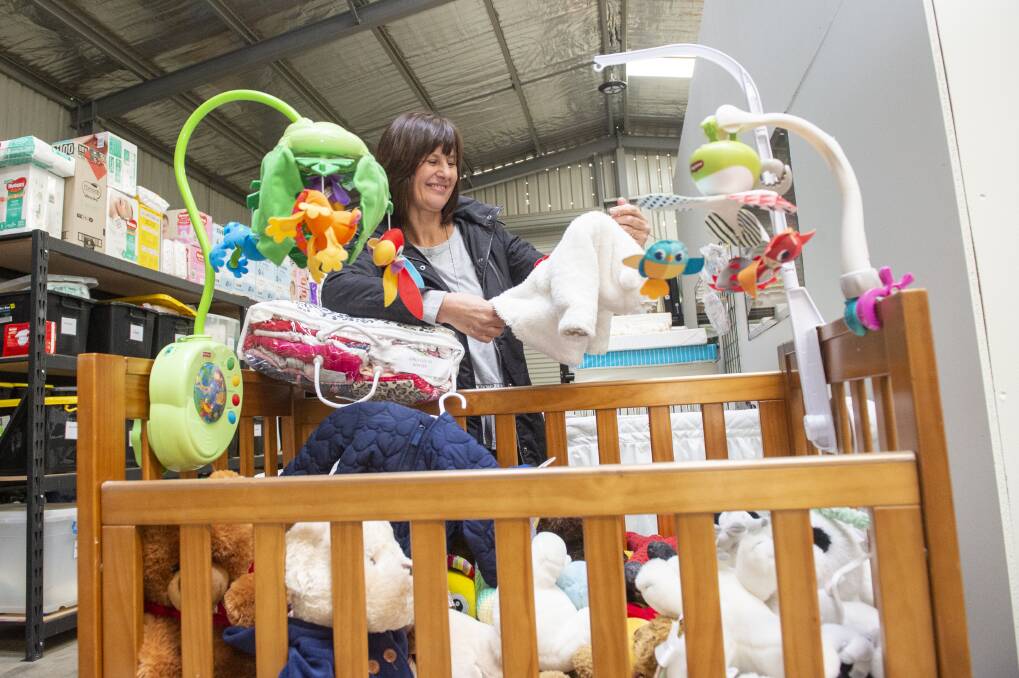 GIVE: Sunshine Bendigo founder Glenda Serpell is calling for more donations of baby items. Picture: DARREN HOWE