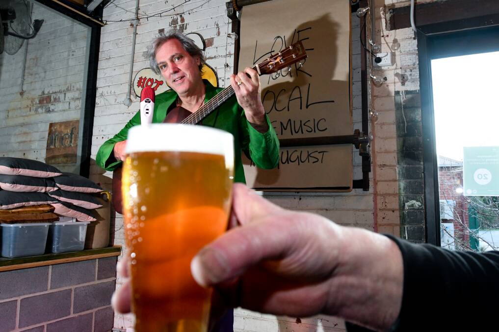 READY TO ROCK: Musician Pete Bodin is excited to see live music return to Shedshaker Brewing. Picture: NONI HYETT