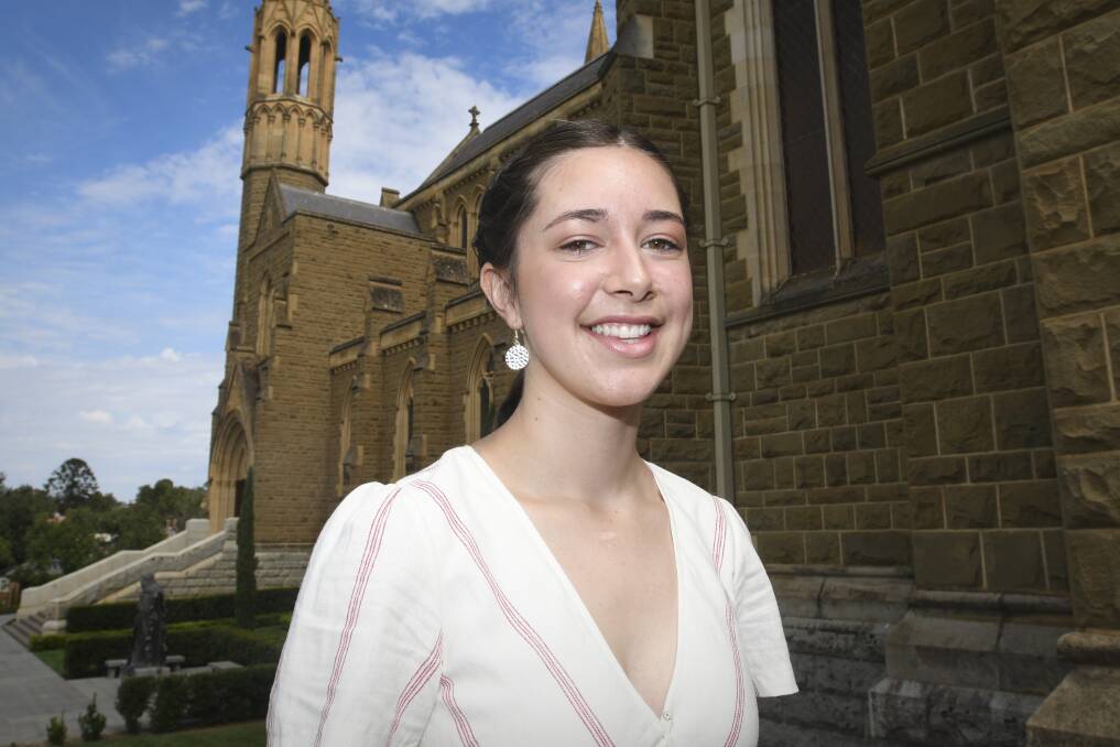 AWARD: Former Catherine McAuley College student Emily Brown has received a YouThrive Victoria scholarship for community leadership. Picture: NONI HYETT