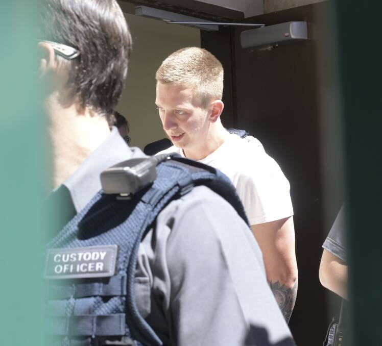 CHARGED: Jesse Ruff when he was brought to the Bendigo Magistrates' Court for a hearing in February, 2019. Picture: NONI HYETT