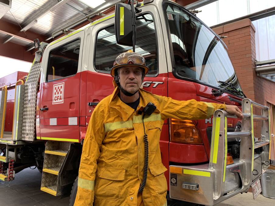 EFFORT: Wedderburn group officer Jeroen van Veen led a strike team from District 20 at the fires in NSW. Picture: TARA COSOLETO