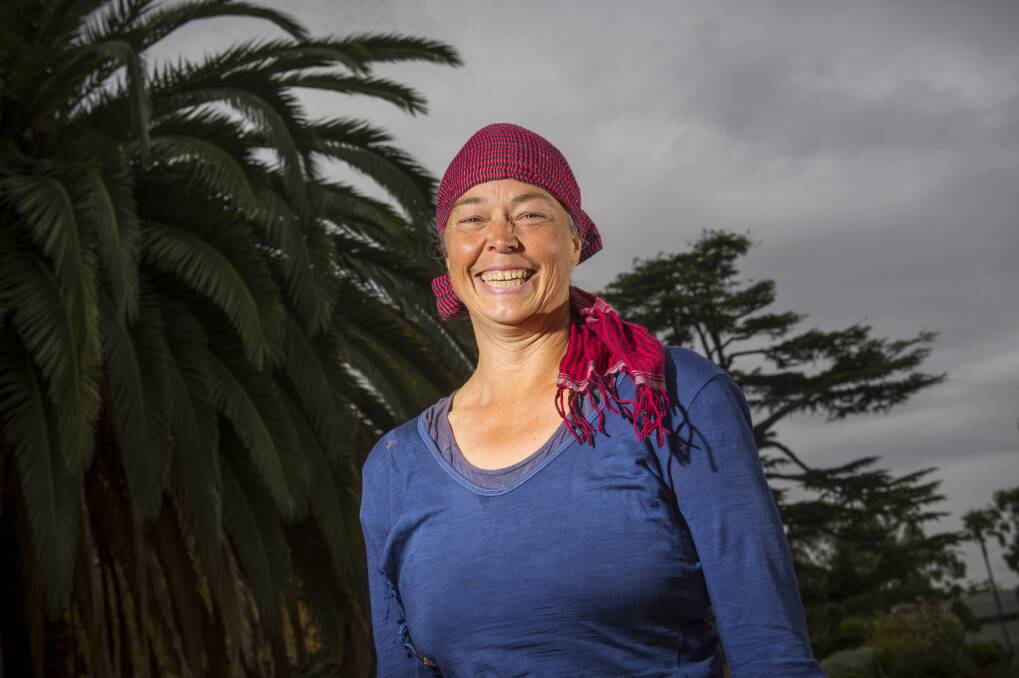 RELIEVED: Dawn Kanost has finished a 800km walk from Adelaide to Bendigo. Picture: DARREN HOWE