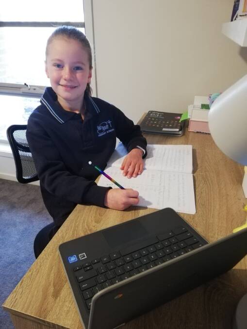 READY TO RETURN: Lily McKee has been missing her friends during remote learning. Picture: SUPPLIED
