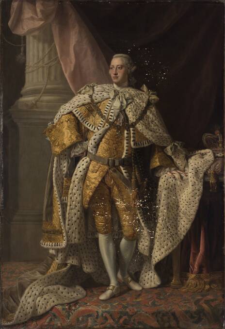 ROYAL PORTRAIT:  King George III c. 1761 from Studio of Allan Ramsay. Oil on canvas. Gift of JB King under the Cultural Gifts Program 1985. Photo: supplied.