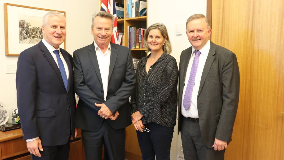 RELEVANT: The editors of ACM's South Coast Register and Bay Post, John Hanscombe and Kerrie O'Connor, took their FIX IT NOW campaign for Princes Highway safety improvements to Deputy Prime Minister Michael McCormack and then Shadow Infrastructure Minister Anthony Albanese in Canberra last year.