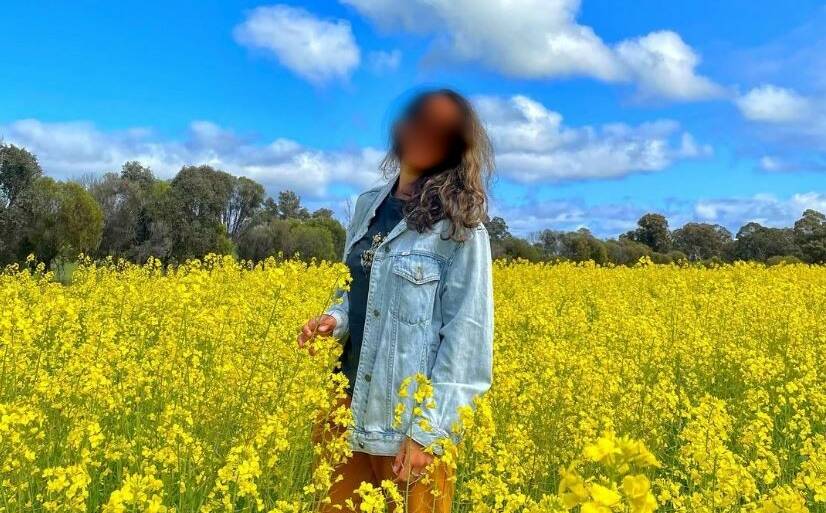 Images of people standing in canola fields, like this one in Western Australia, are becoming increasingly popular on social media. Picture via Instagram