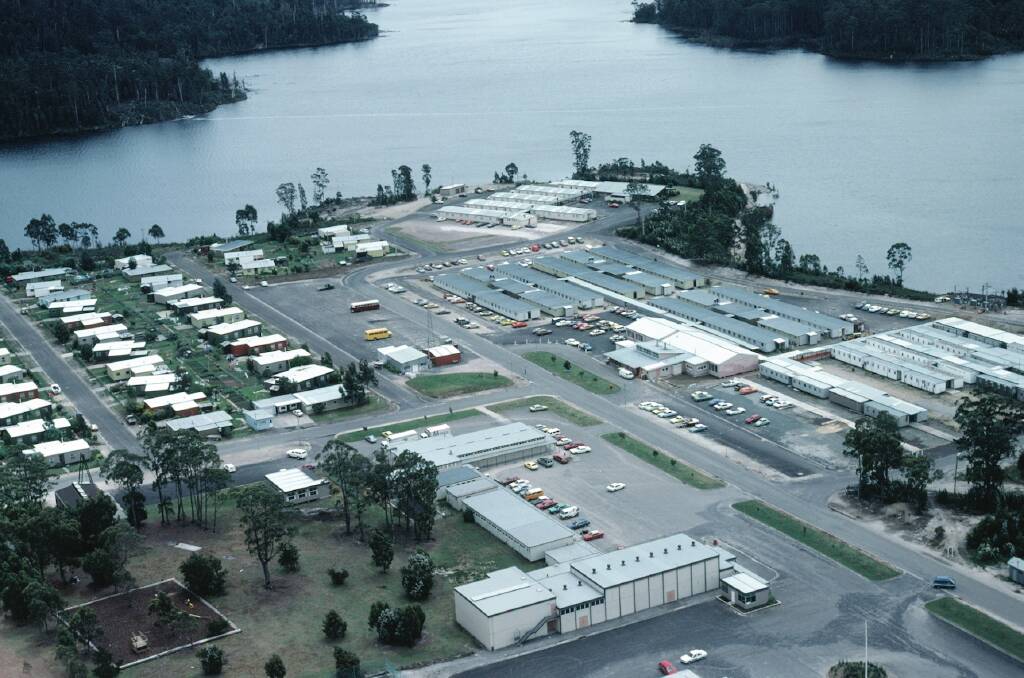 THE NEW TOWN: The newly built side of Tullah in the 1980s after the advent of the hydroelectricity scheme. Picture: Supplied / Hydro Tasmania