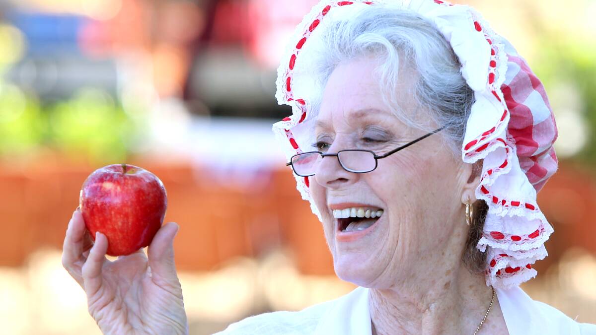  APPLE FESTIVAL: Granny Smith, or Lyn Rule, at a past Applefest. Picture: GLENN DANIELS.