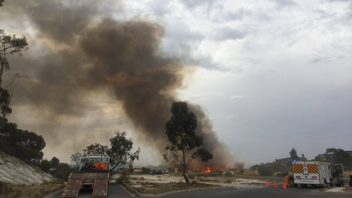 Police are investigating suspicious circumstances surrounding a fire in East Bendigo yesterday. Picture: ELSPETH KERNEBONE