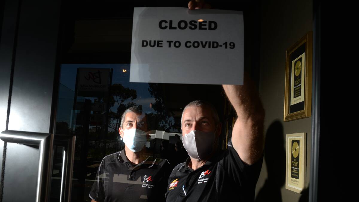 Small businesses were forced to shut with just hours notice when the snap lockdown began. Picture: DARREN HOWE