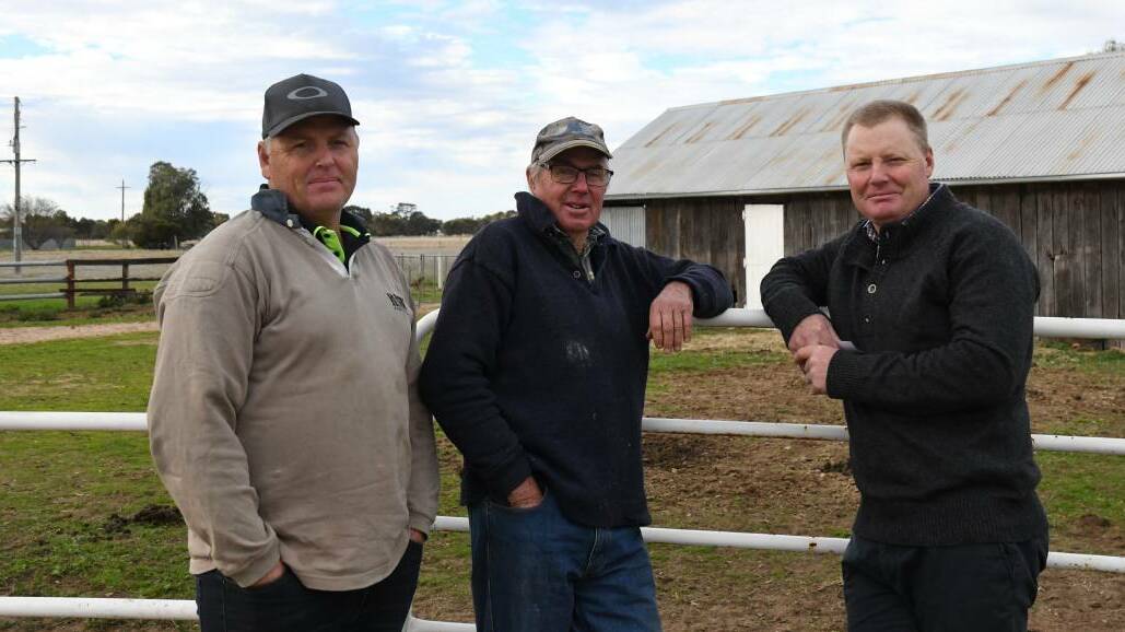 Farmers Jamey Soulsby, Colin Twigg and Adam Soulsby.