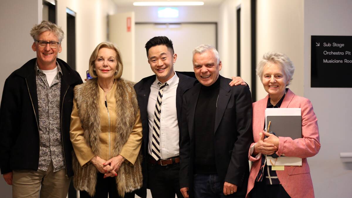 David Astle, Ita Buttrose, Benjamin Law, Graeme Simsion and Chris Kotur at a previous writers festival. Picture: file