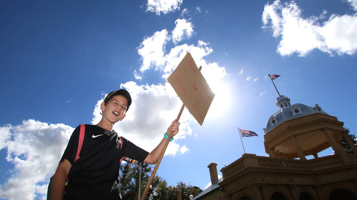 Bendigo students at the National Day of Action in May. Picture: GLENN DANIELS