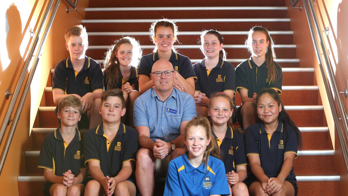 Barry Goode is stepping down after 16 years as principal of Golden Square Primary School. Picture: GLENN DANIELS.