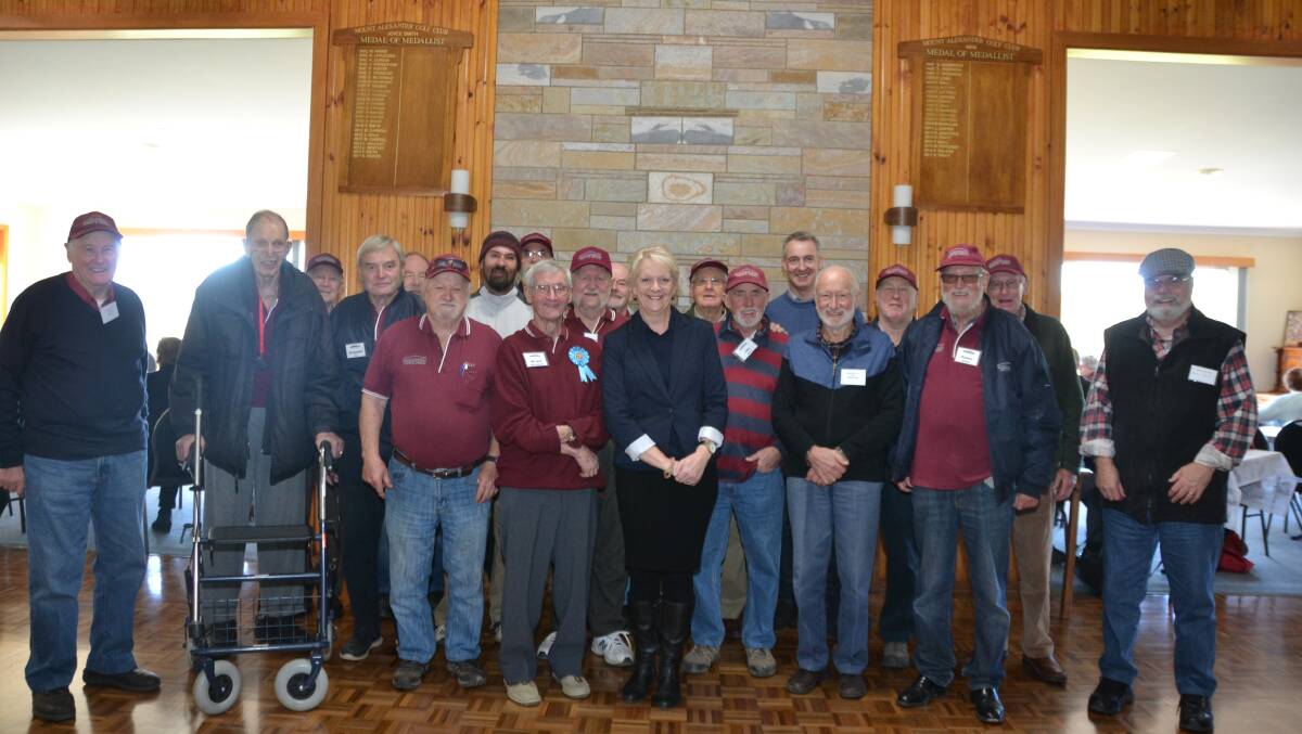 Members of the Castlemaine Men's Shed with State Member for Bendigo West Maree Edwards. Picture: supplied.
