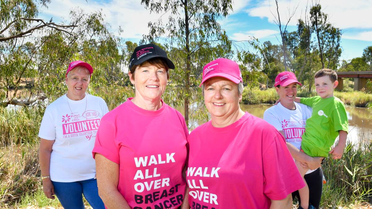 WALKING WONDERS: Jany Clutton, Tracey Webb, Van Harrison, Sue Coghlan and Claire Harrison are all ready for the Bridgewater Mothers' Day Classic, which will run during May. Picture: NONI HYETT