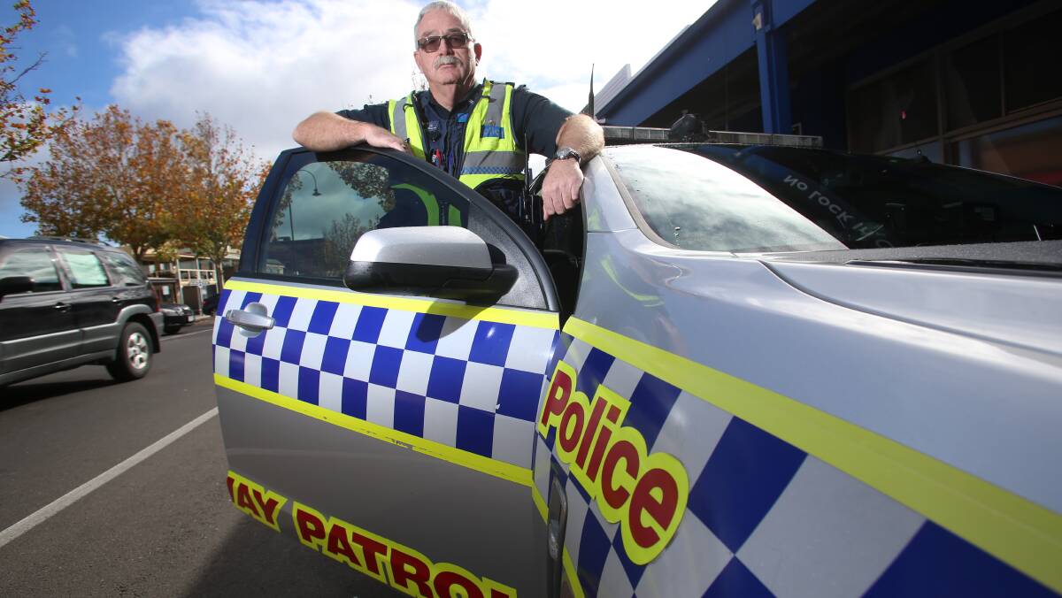 SAFETY: Senior Sergeant Ian Brooks warns police will intercept and charge drivers violating the 40 kilometres per hour passing rule. Picture: GLENN DANIELS