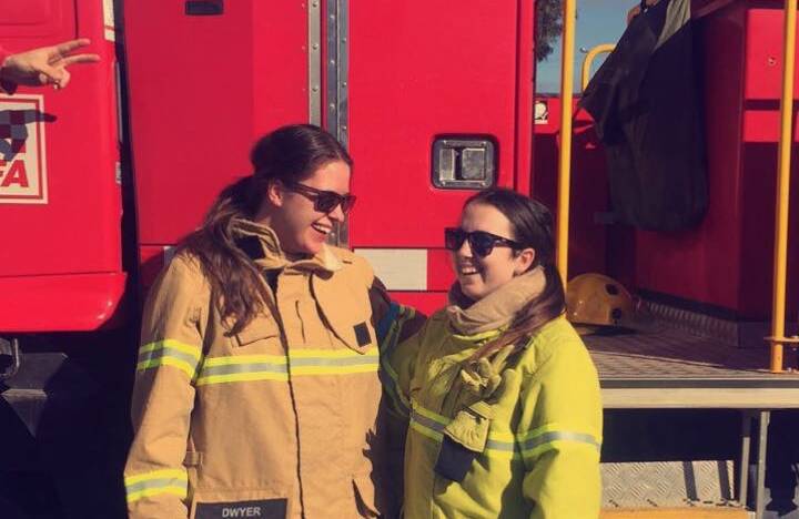 FAST FRIENDSHIP: Bridie Dwyer and Tameeka Cann became friends through the CFA as teenagers. Picture: SUPPLIED