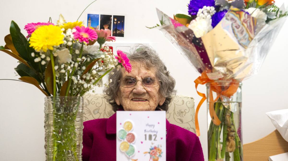BIG DAY: Muriel Kelly celebrates her 102 birthday on Friday. Picture: DARREN HOWE