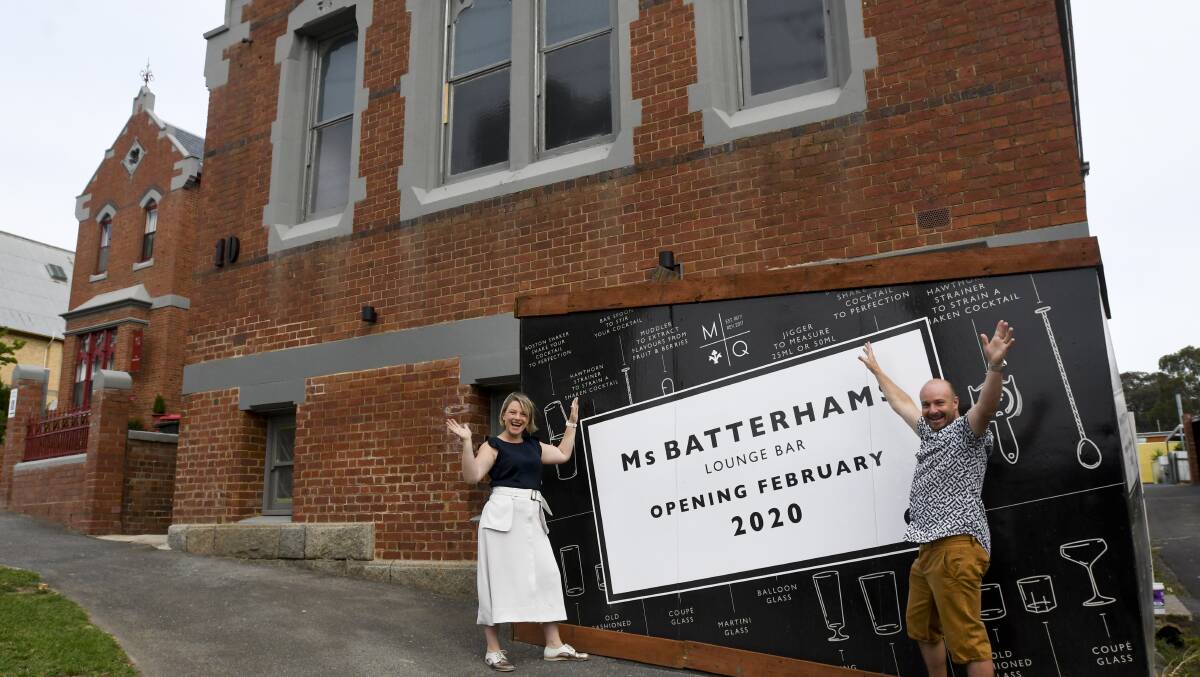 Ellis Nuttall and Rhianwen Seiter will soon open bar Ms Batterhams. Picture: NONI HYETT